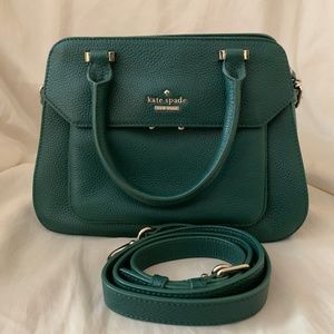Kate Spade Green Satchel Crossbody-Excellent Cond.